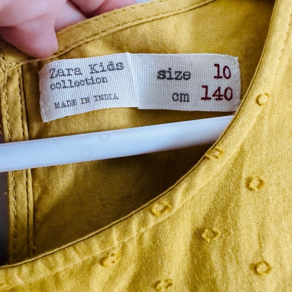 Yellow Embroidered Kids Dress - Picture 2 of 2